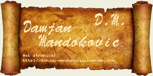 Damjan Mandoković vizit kartica